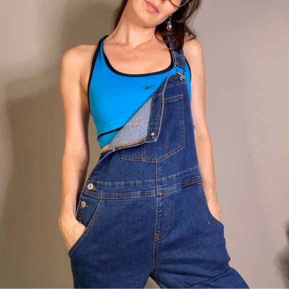 SOLD Reebok Triangle Cut Out Back Sports Bra Blue Sexy - Picture 8 of 15